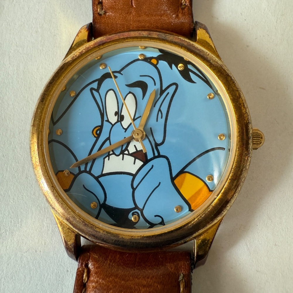 1992 Disney “Aladdin” Genie FOSSIL Watch- Used